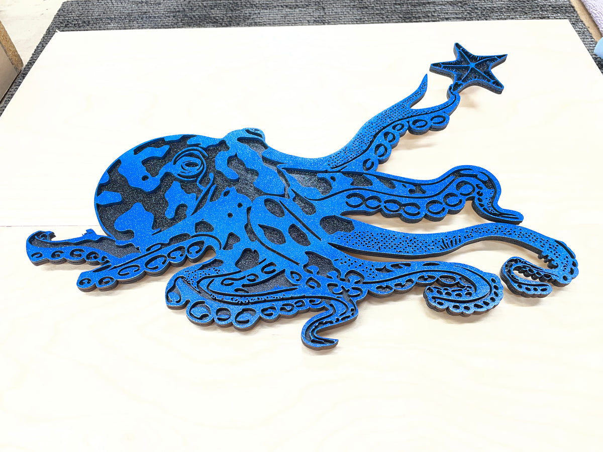 Octopus with starfish - 2 color options