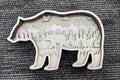 Bear with scenic bear scene inside