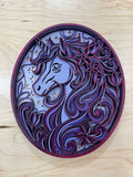 Unicorn multi-layered wooden piece