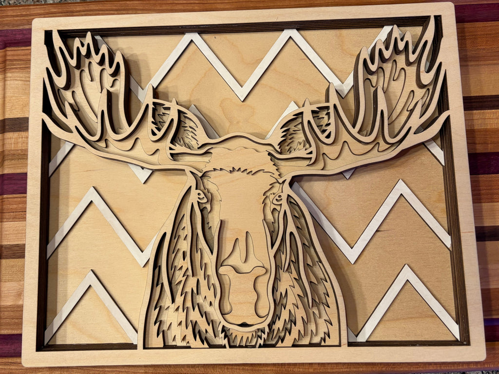 Multi-layered Wooden Moose picture