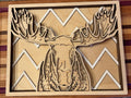 Multi-layered Wooden Moose picture