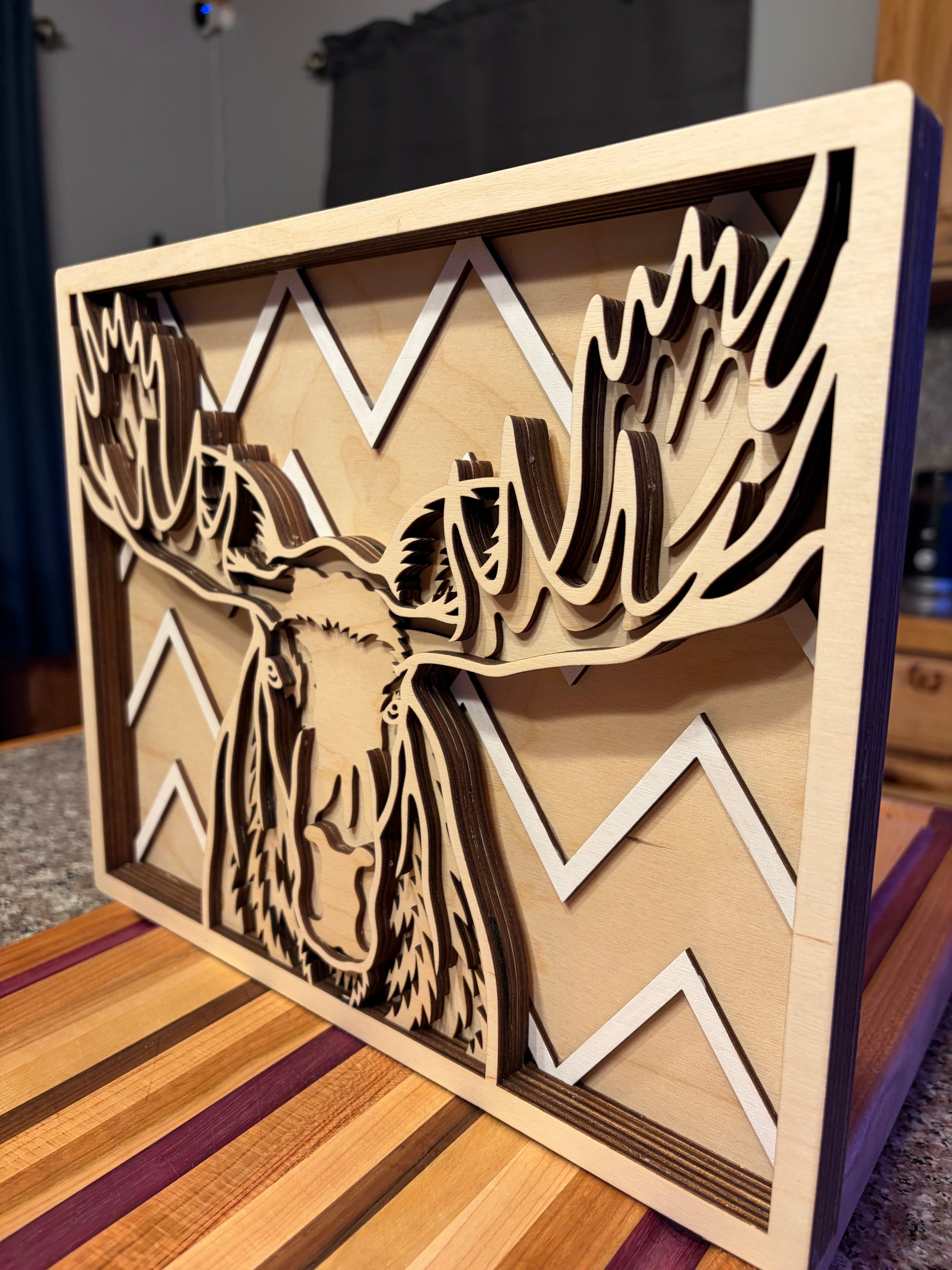 Multi-layered Wooden Moose picture